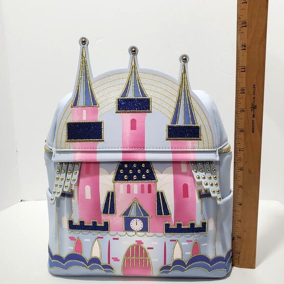 Disney Danielle Nicole Sleeping Beauty Castle Princess Backpack Bag READ - Picture 2 of 12